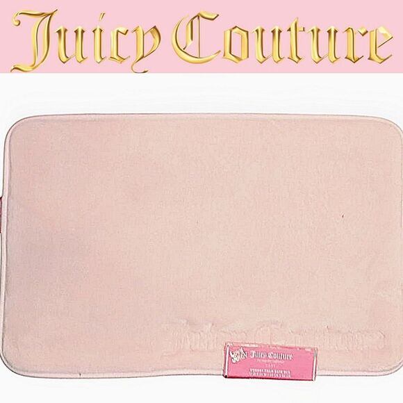 Juicy Couture Home Signature Logo  Memory Foam Bath Rug - Picture 1 of 6